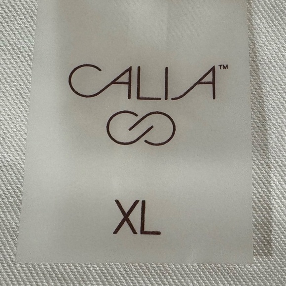 CALIA Soft Utility Romper Unbleached White Zip Womens Sz XL Beachy Short Sleeve - Picture 10 of 11